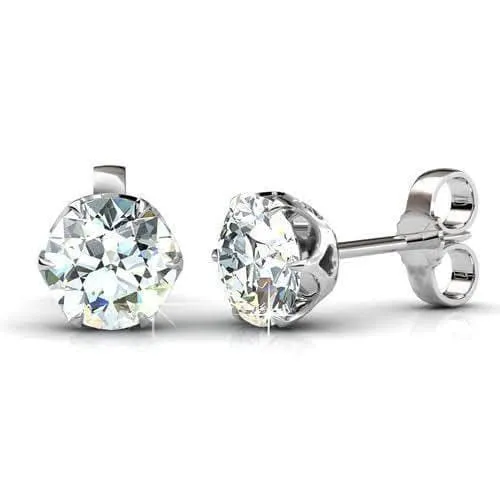 0.25-2.00 CT Round Cut Diamonds - Stud Earrings