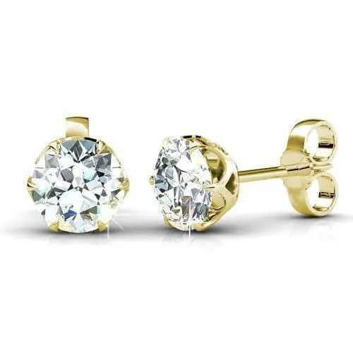 0.25-2.00 CT Round Cut Diamonds - Stud Earrings