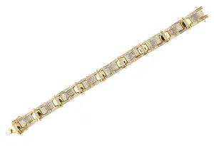 10KY 1.70CTW DIAMOND MEN&apos;S BRACELET- 8.5&quot;