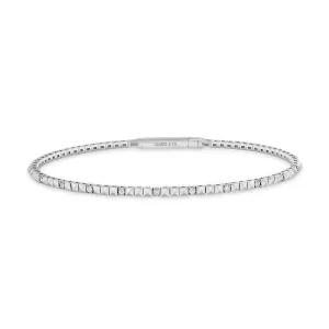 14k Gold Natural Diamond Bangle - Diamond Bracelet