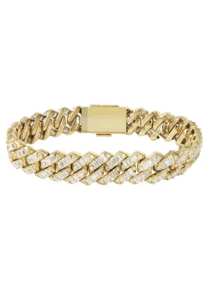 14K Iced Out Baguette Diamond Miami Cuban Link Bracelet | 66.28 Grams | 21.45 Carats