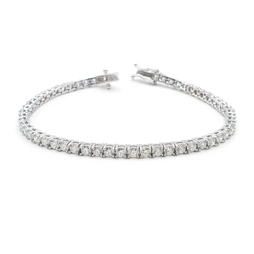 14K White Gold Diamond Tennis Bracelet