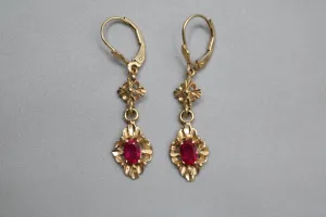 14K Yellow Gold Dangling Pair Earrings (3.3 Grams)