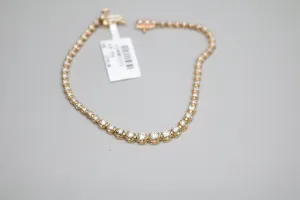 14K Yellow Gold Diamond Tennis Bracelet (7 Inches) (Local Pick-up only)