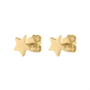 14KT GOLD PLAIN STAR EARRING