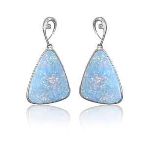 14kt White Gold Opal earrings