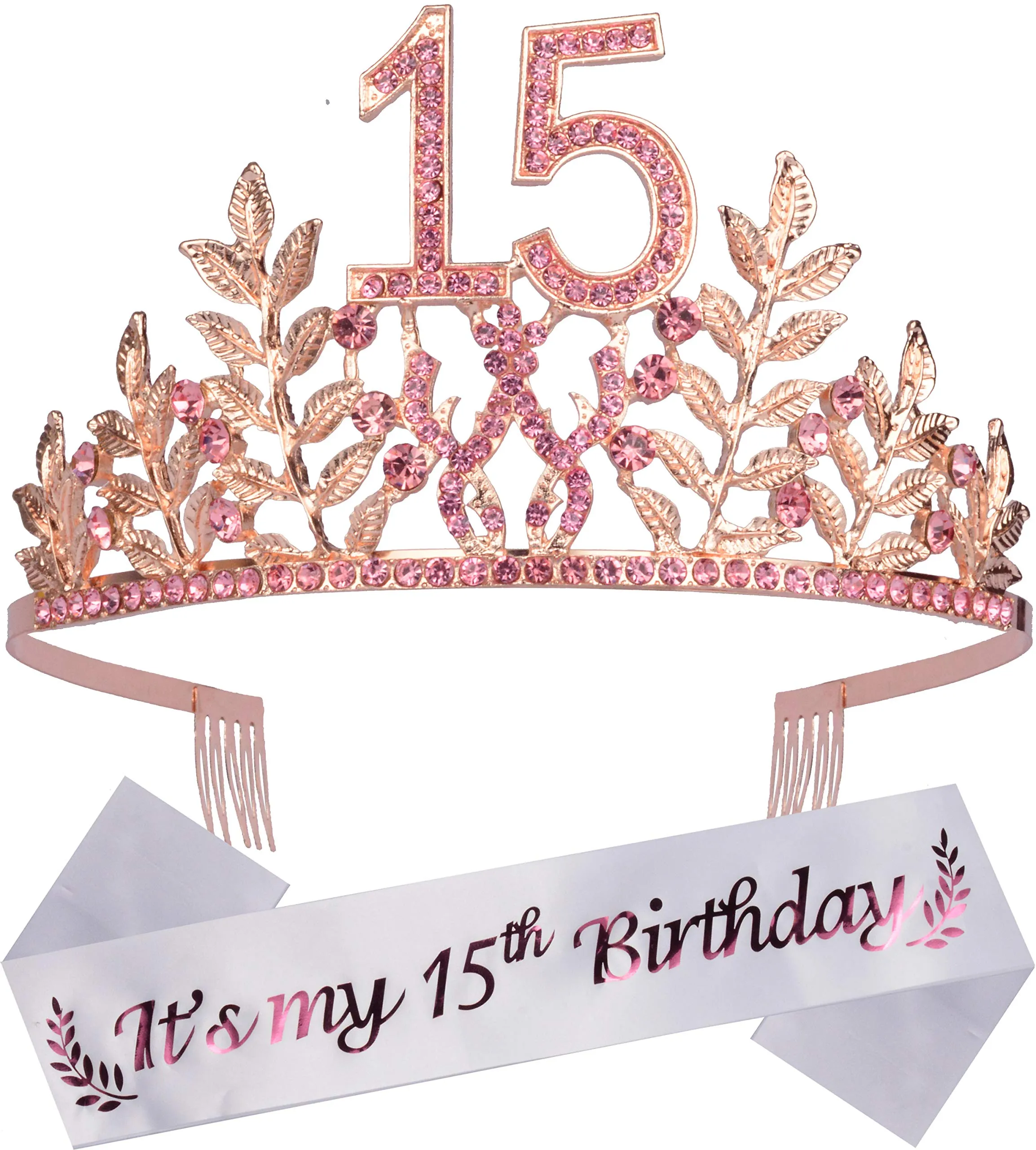 15th Birthday Gifts for Girls, 15th Birthday Tiara and Sash, Its My 15th Birthday Sash