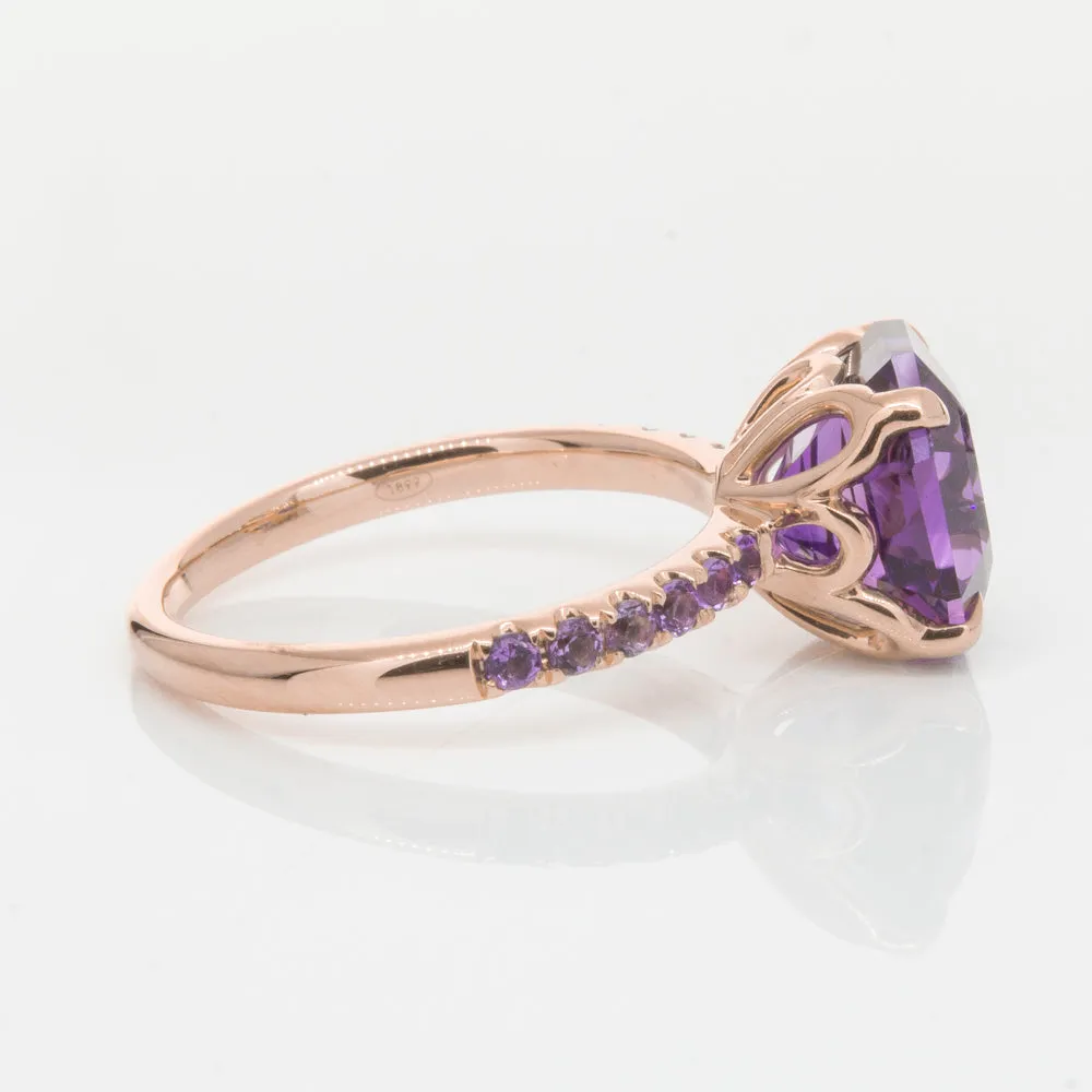 18ct Rose Gold Amethyst Octavus Ring