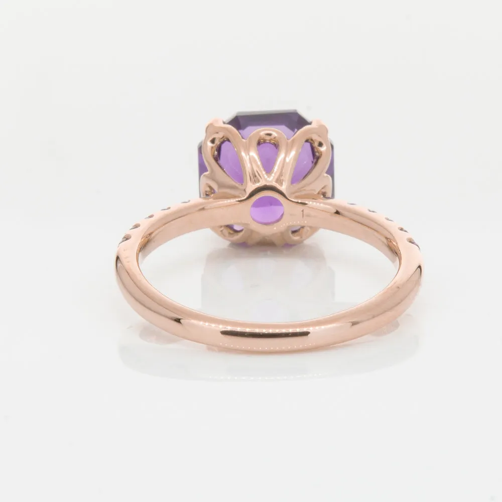 18ct Rose Gold Amethyst Octavus Ring