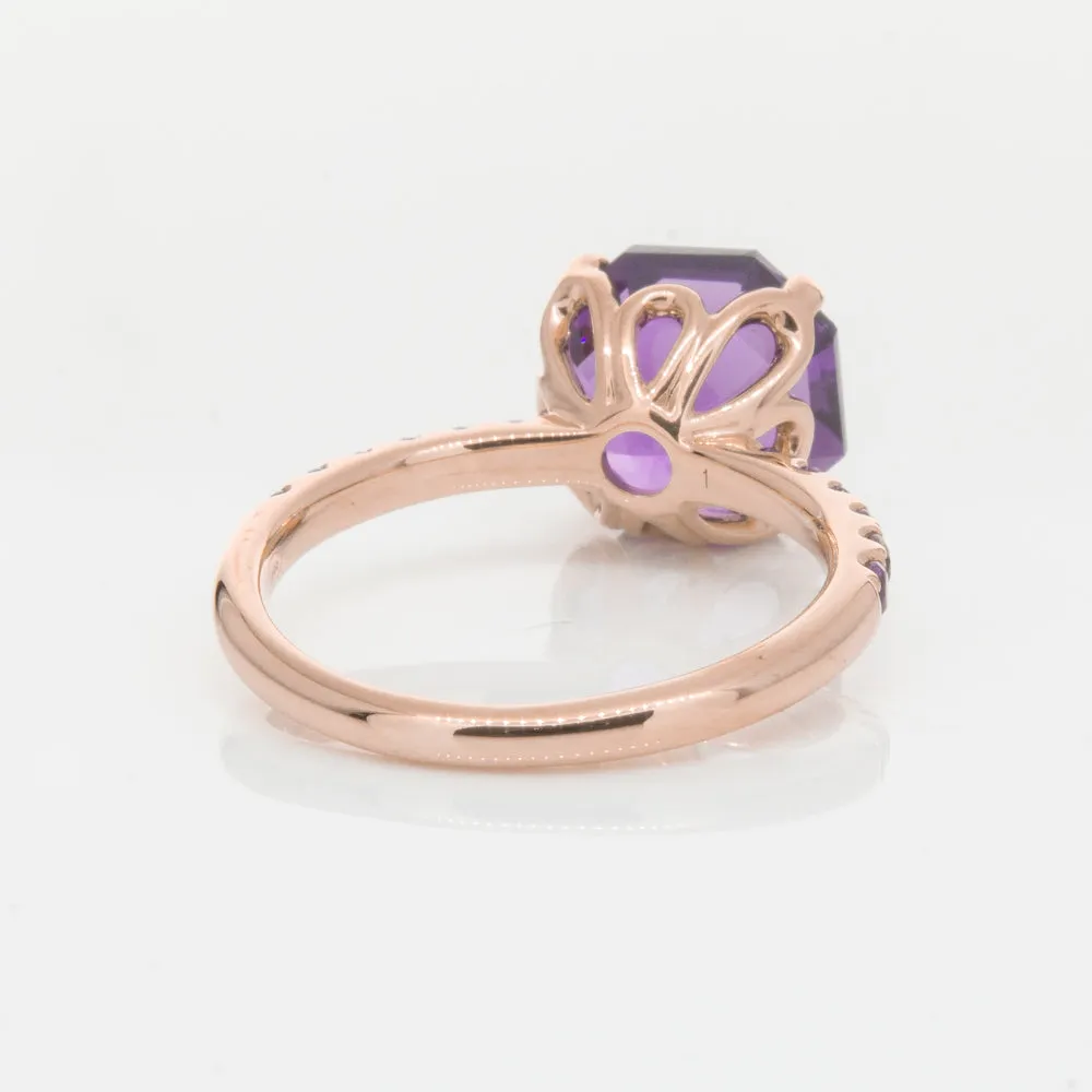 18ct Rose Gold Amethyst Octavus Ring