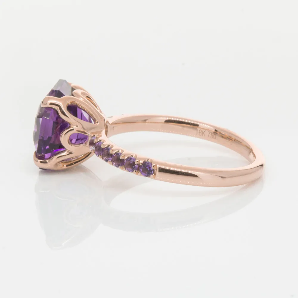 18ct Rose Gold Amethyst Octavus Ring