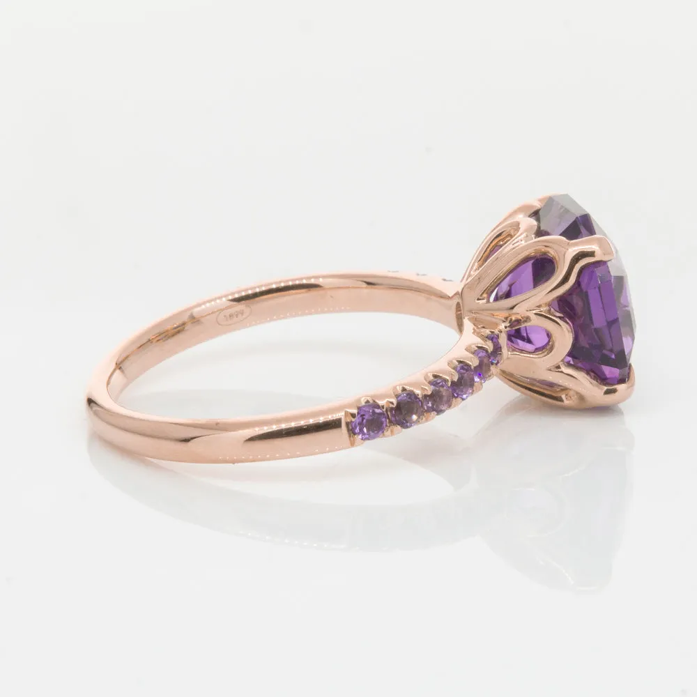 18ct Rose Gold Amethyst Octavus Ring