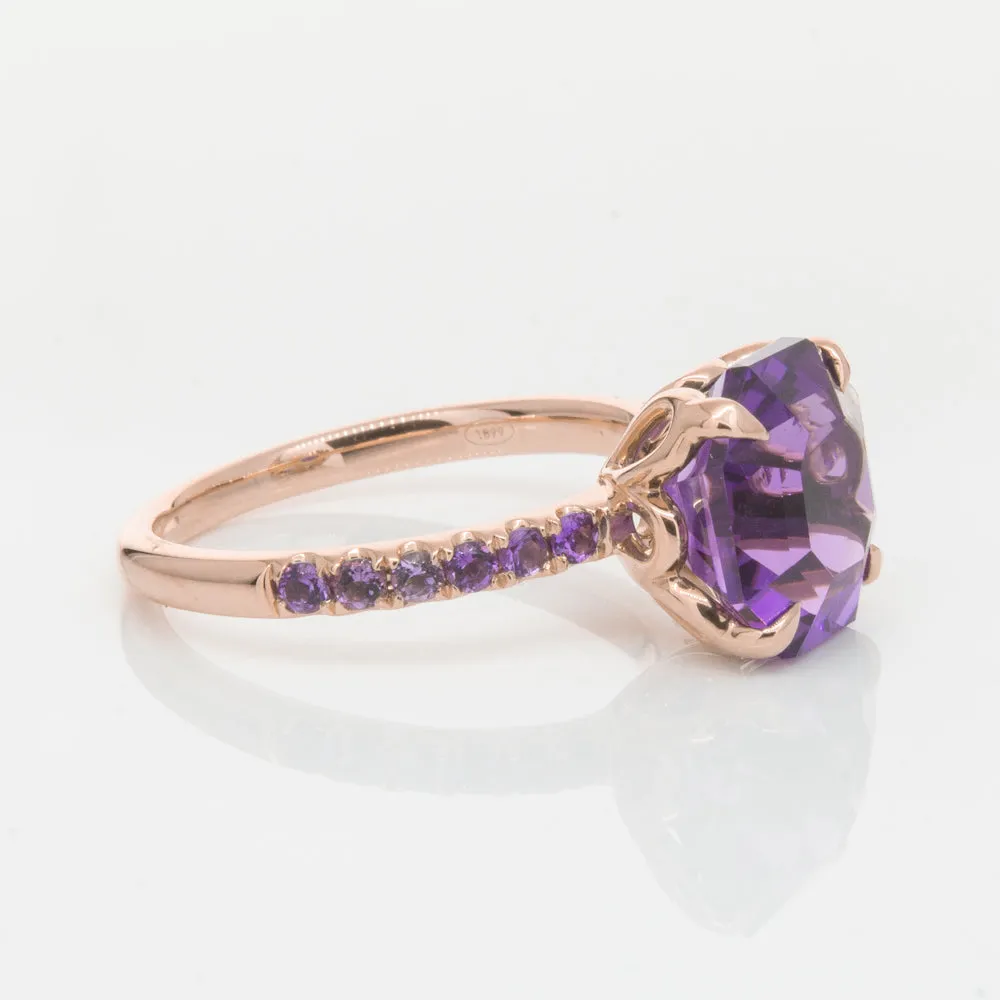 18ct Rose Gold Amethyst Octavus Ring