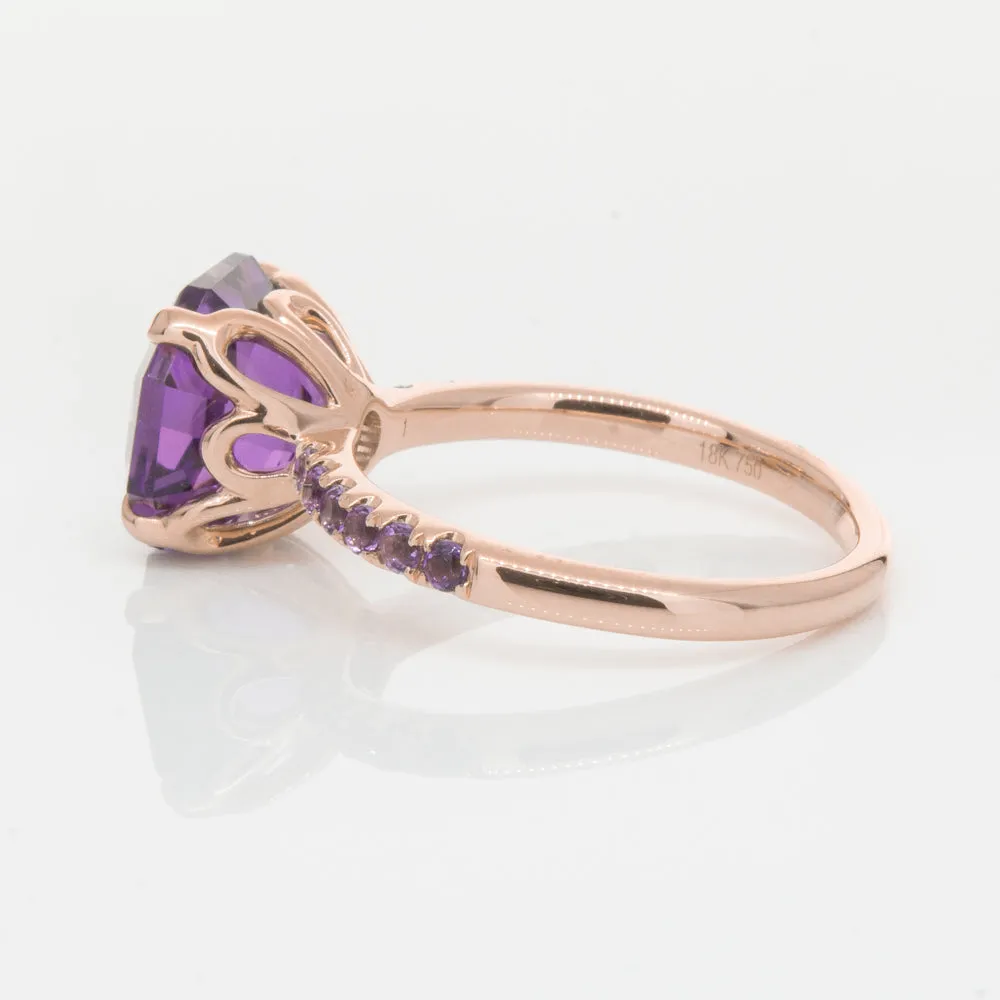 18ct Rose Gold Amethyst Octavus Ring