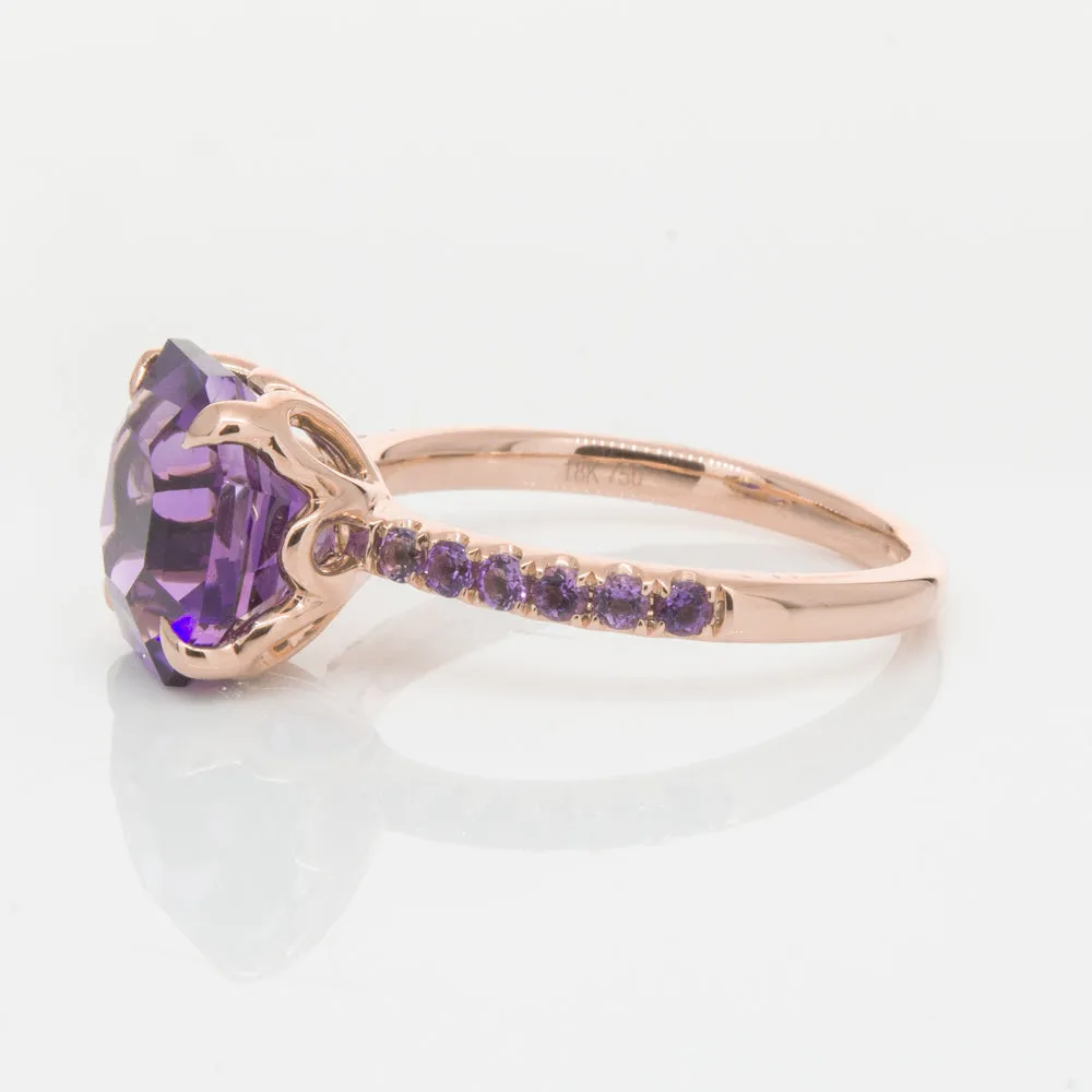 18ct Rose Gold Amethyst Octavus Ring