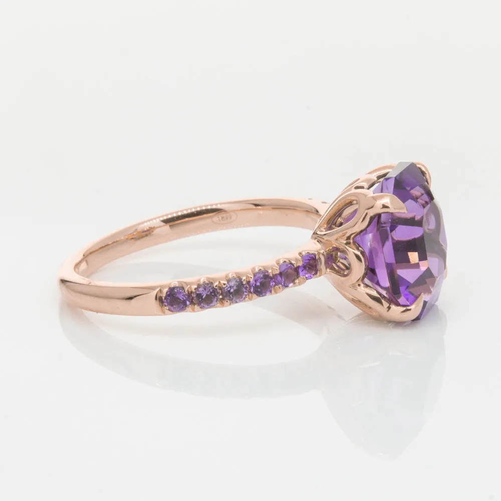 18ct Rose Gold Amethyst Octavus Ring