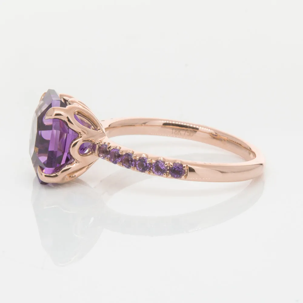 18ct Rose Gold Amethyst Octavus Ring