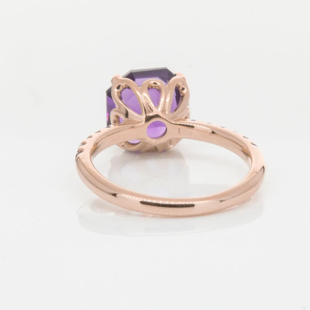 18ct Rose Gold Amethyst Octavus Ring