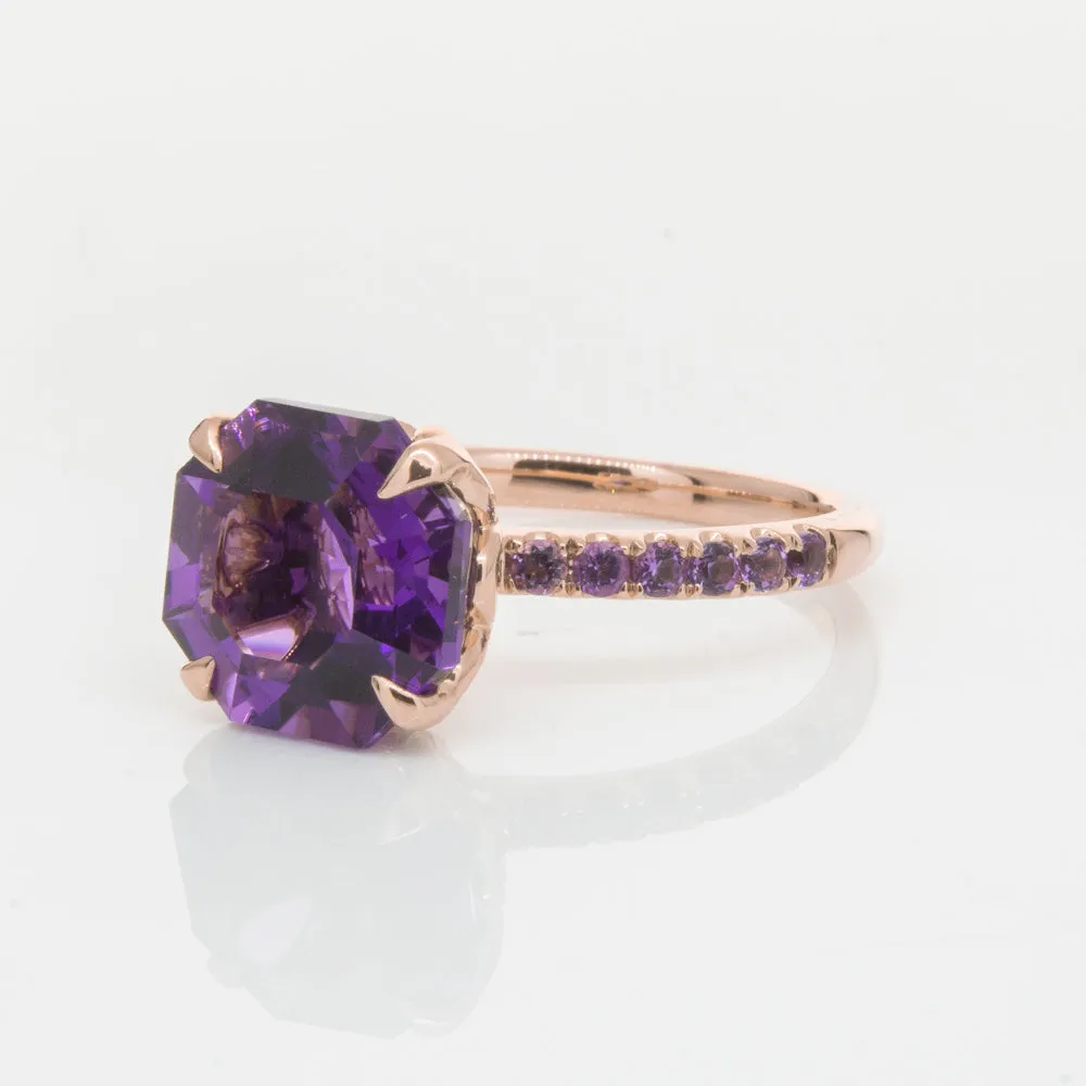 18ct Rose Gold Amethyst Octavus Ring