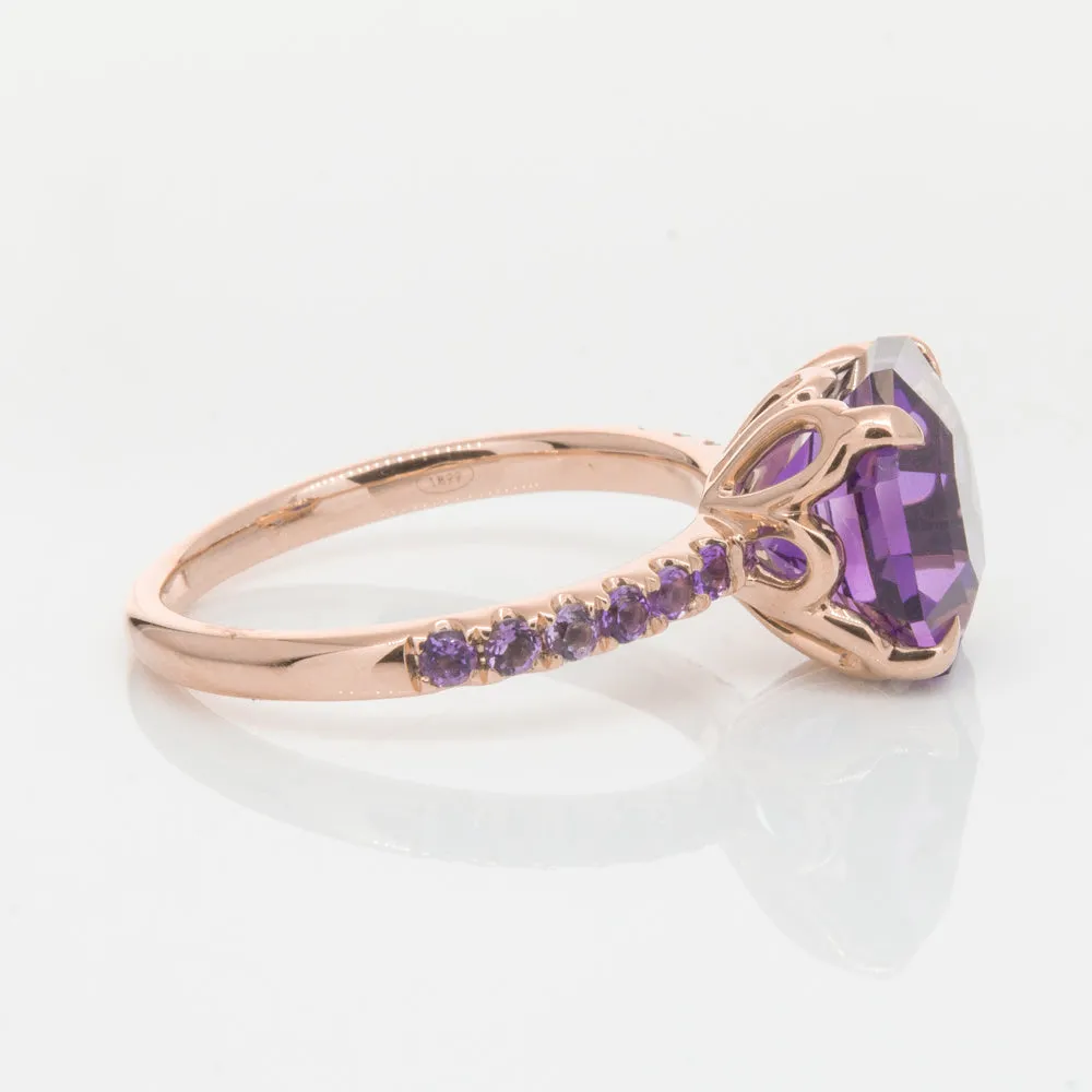 18ct Rose Gold Amethyst Octavus Ring