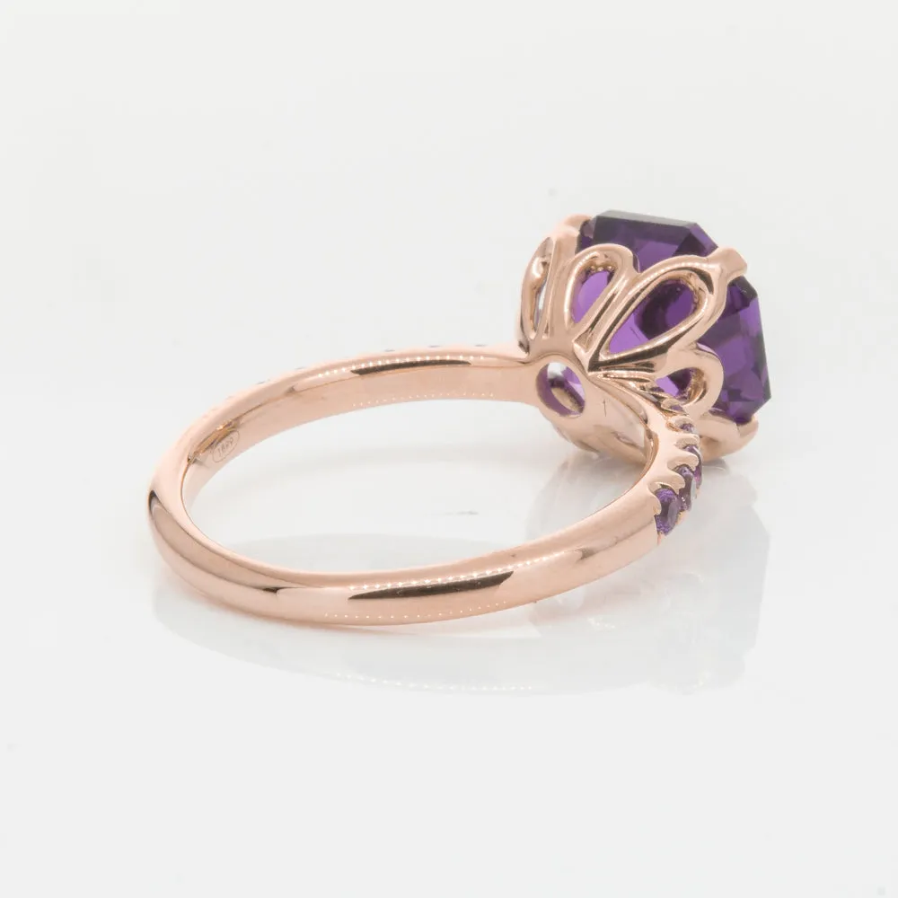 18ct Rose Gold Amethyst Octavus Ring