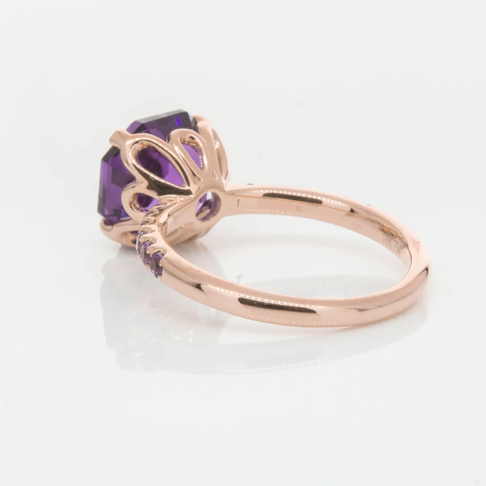 18ct Rose Gold Amethyst Octavus Ring