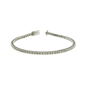 18ct White Gold 0.45ct Diamond Line Bracelet