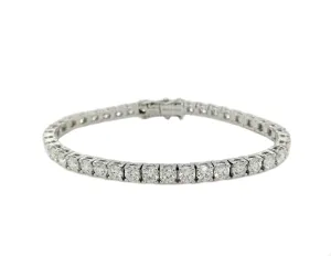 18ct White Gold 8.05ct Diamond Line Bracelet