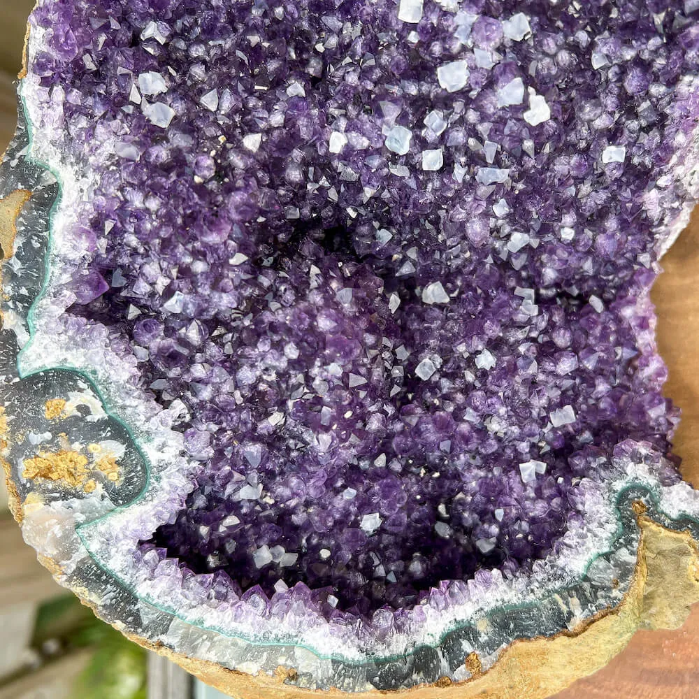 7 lbs 10.8 oz - Druzy Amethyst Cluster with Calcite #G