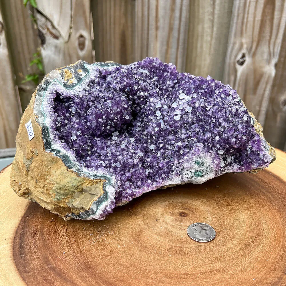 7 lbs 10.8 oz - Druzy Amethyst Cluster with Calcite #G