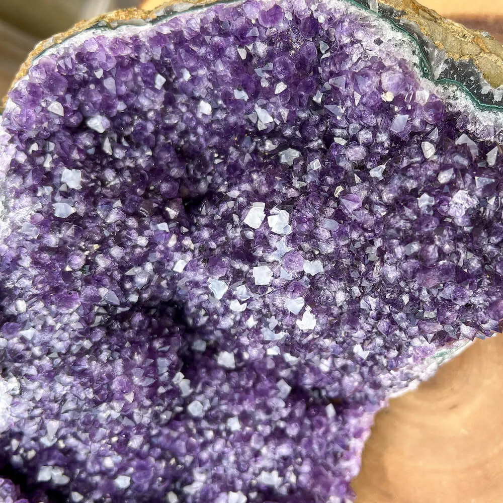 7 lbs 10.8 oz - Druzy Amethyst Cluster with Calcite #G