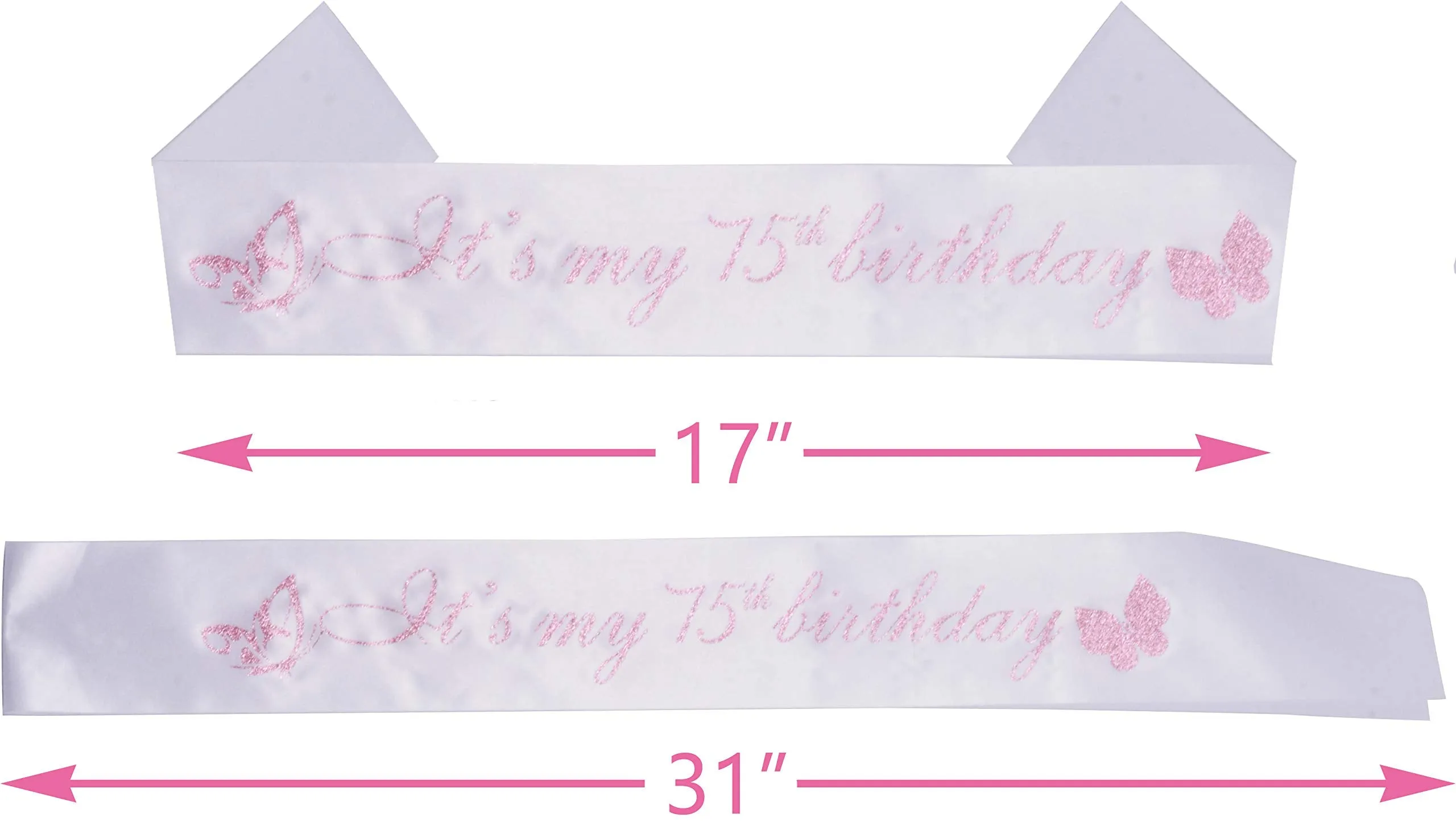 75th Birthday Gifts for Women, 75th Birthday Tiara and Sash, Its My 75th Birthday Sash