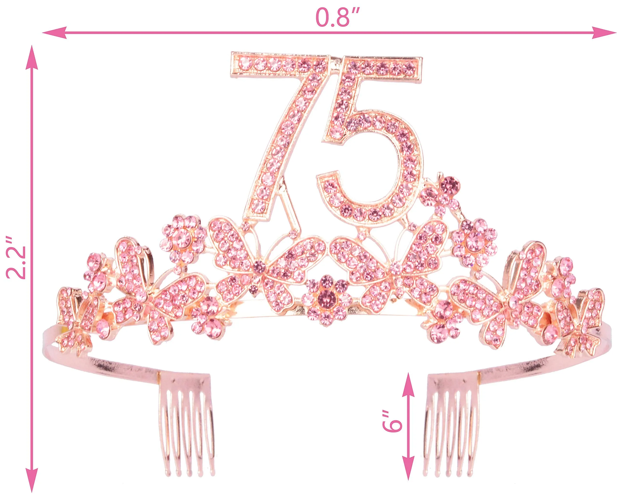 75th Birthday Gifts for Women, 75th Birthday Tiara and Sash, Its My 75th Birthday Sash