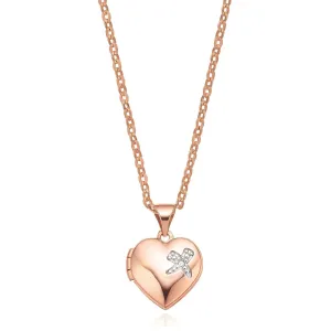 9ct Rose Gold Locket Plain Heart Pendant