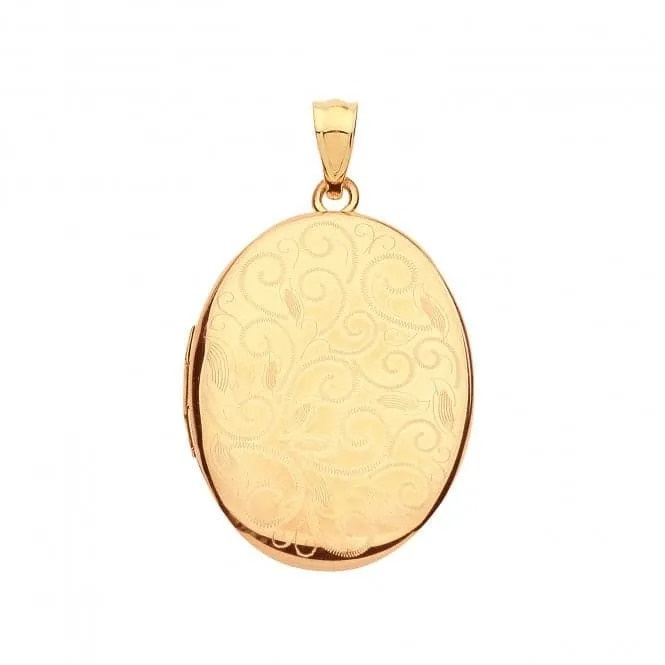 9ct Yellow Gold Oval Locket PN1117