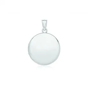 Acotis Silver Locket Plain Round G61135