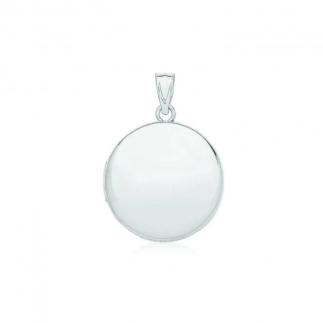 Acotis Silver Locket Plain Round G61135