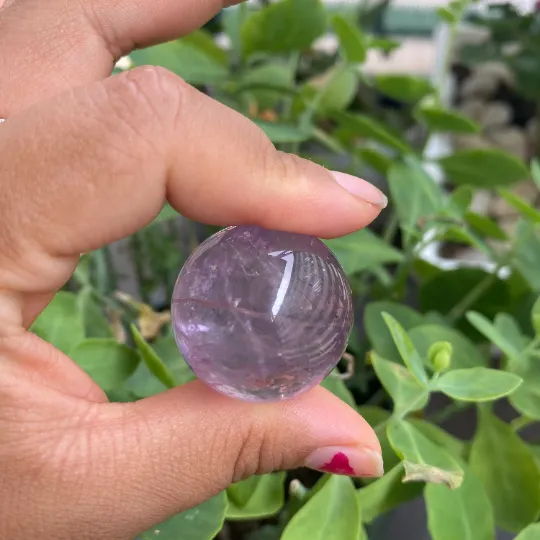 Amethyst Crystal Sphere, Gemstone Balls, 1.1 inches Amethyst Stone, Deep Purple, Small Amethyst Stone, Balancing Gemstone, Healing Crystal