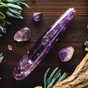 Amethyst Crystal Yoni Wand