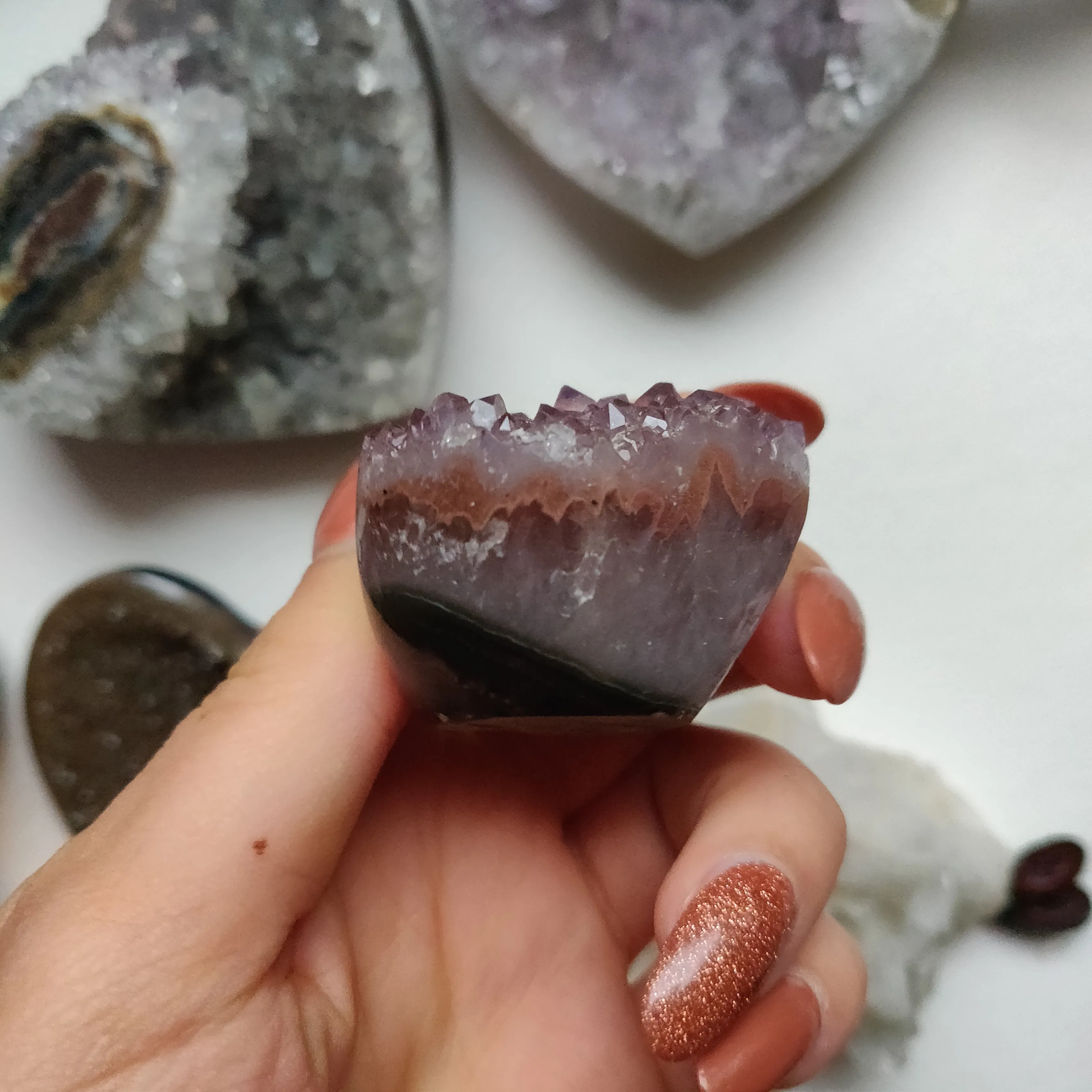 Amethyst Geode Heart (#G19)