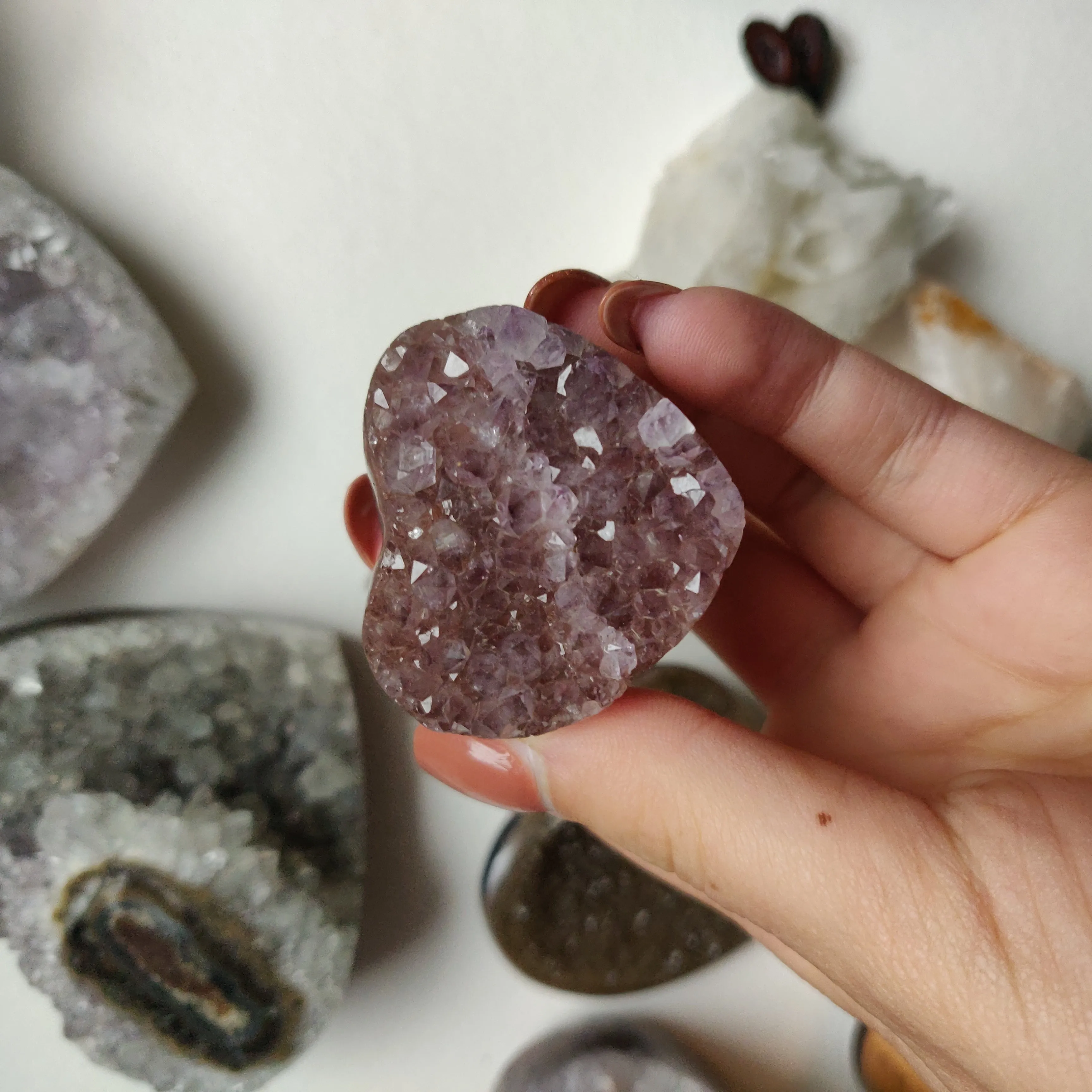 Amethyst Geode Heart (#G19)