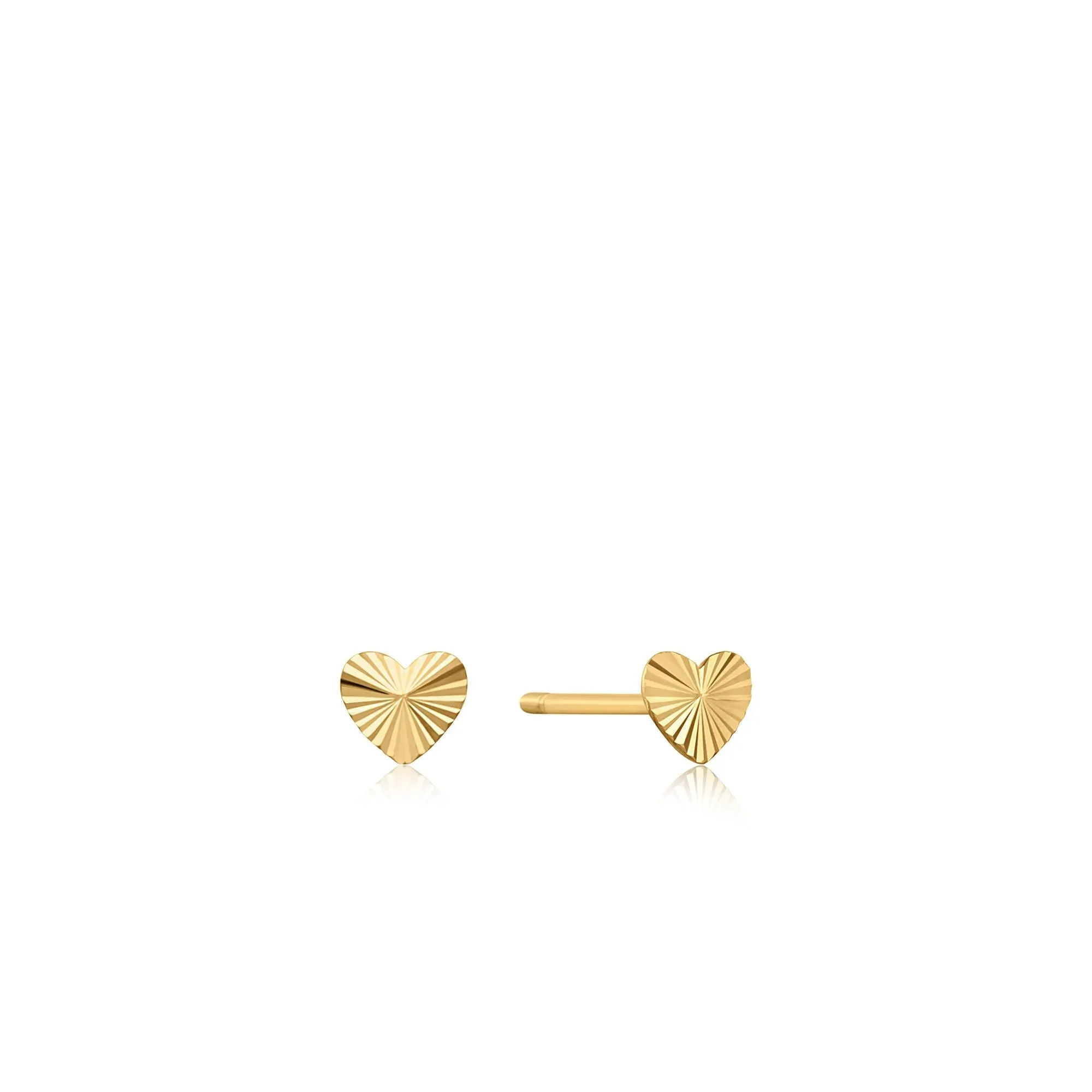 Ania Haie 14kt Gold Heart Stud Earrings