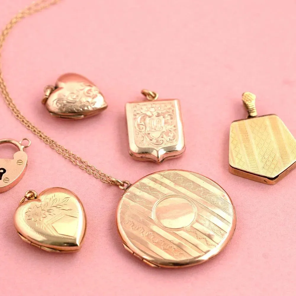 Art Deco 9ct Gold Locket Necklace