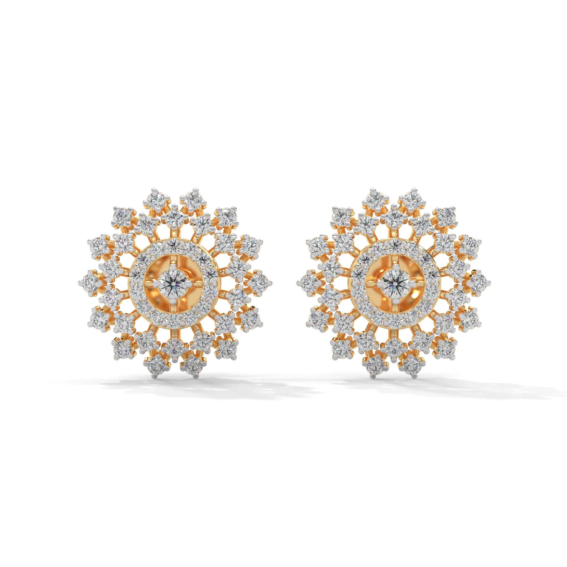 Audrey Silver Stud Earrings | 22KT Gold Vermeil