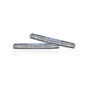 Baguette   Pave Diamond Bangle