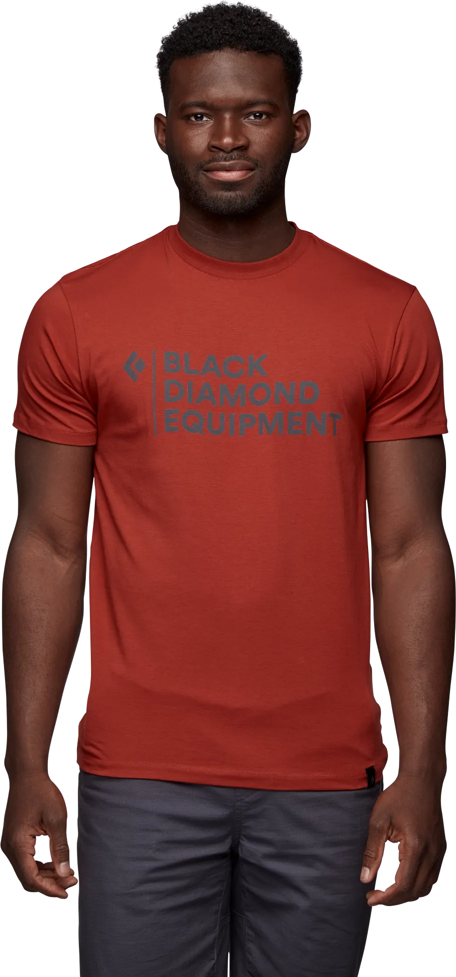 Black Diamond Men&#x27;s Stacked Logo Tee Red Rock | Buy Black Diamond Men&#x27;s Stacked Logo Tee Red Rock here | Outnorth