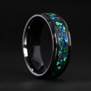 Black Emerald Opal Glowstone Ring