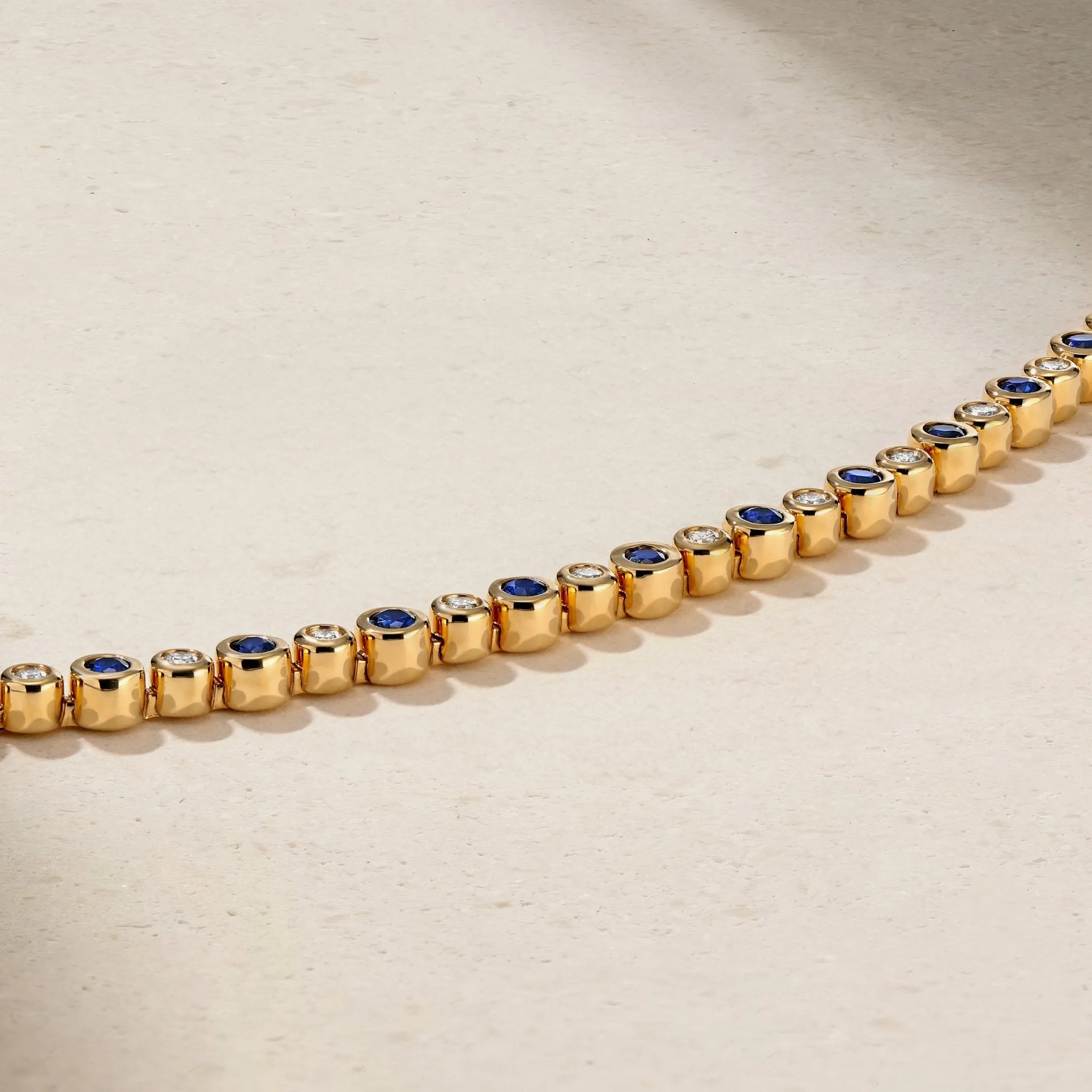 Bubbly Classic Sapphire and Diamond Tennis Bracelet