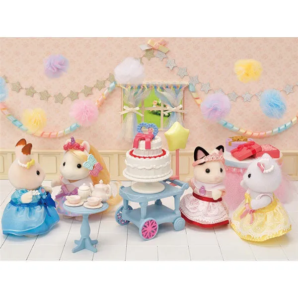 Calico Critters Party Time Playset with Tuxedo Cat Girl