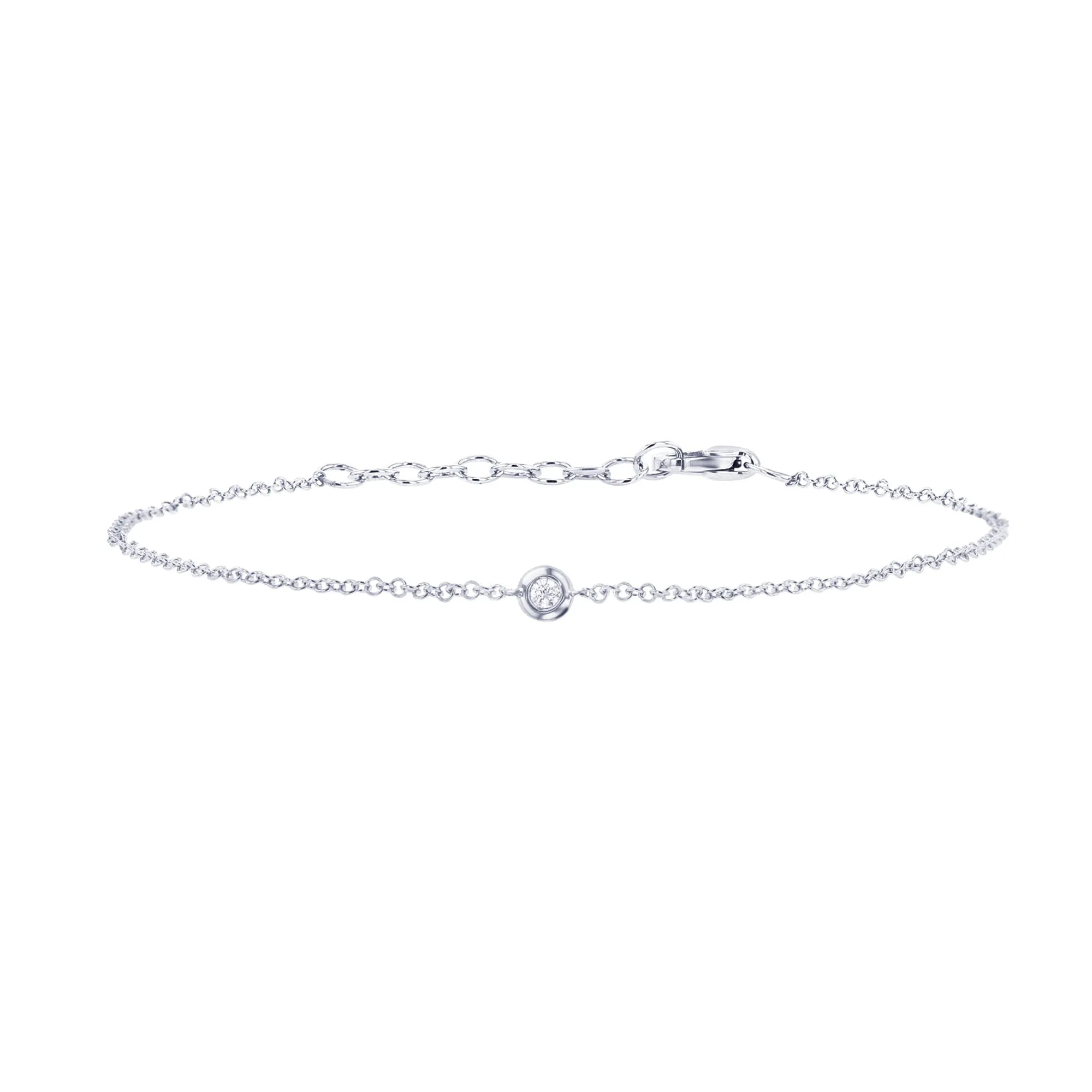 Classic Bezel Diamond Bracelet 1/20ct